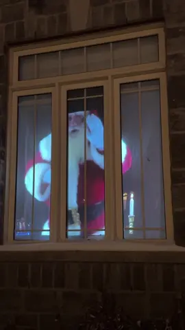 Christmas window #christmasdecor #christmas #projector #holidaydecor #christmasideas 