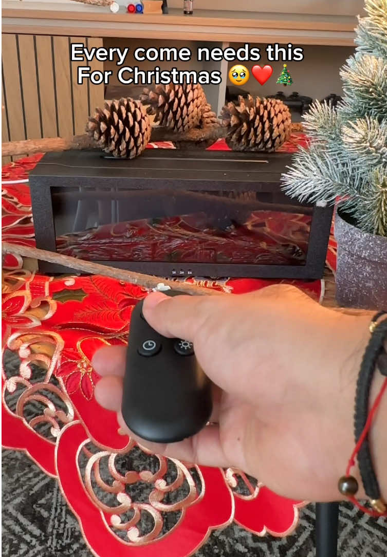 Officially my favorite  Christmas decoration #humidifier #diffuseraromathearpy #christmasdecor #diffuser it is as aroma diffuser and humidifer with a fireplace design