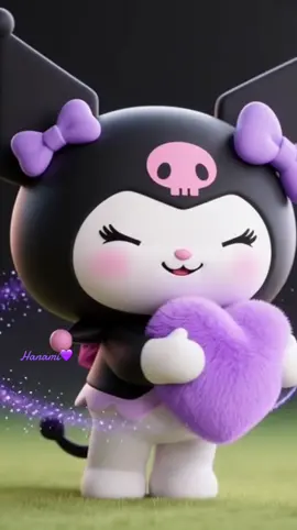 💜 3D Kuromi holds purple heart Kawaii Live Wallpaper 💜 #livewallpaper #3D #kuromi #fyp #kawaii 