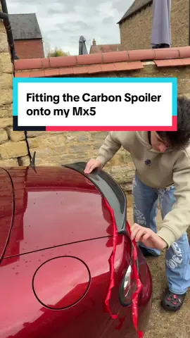 The Carbon Fiber spoiler from AliExpress has arrived and been fitted to the Mx5 finally. Follow to see any future mods. #mx5 #carbonfiber #spoiler #aliexpress #miata 