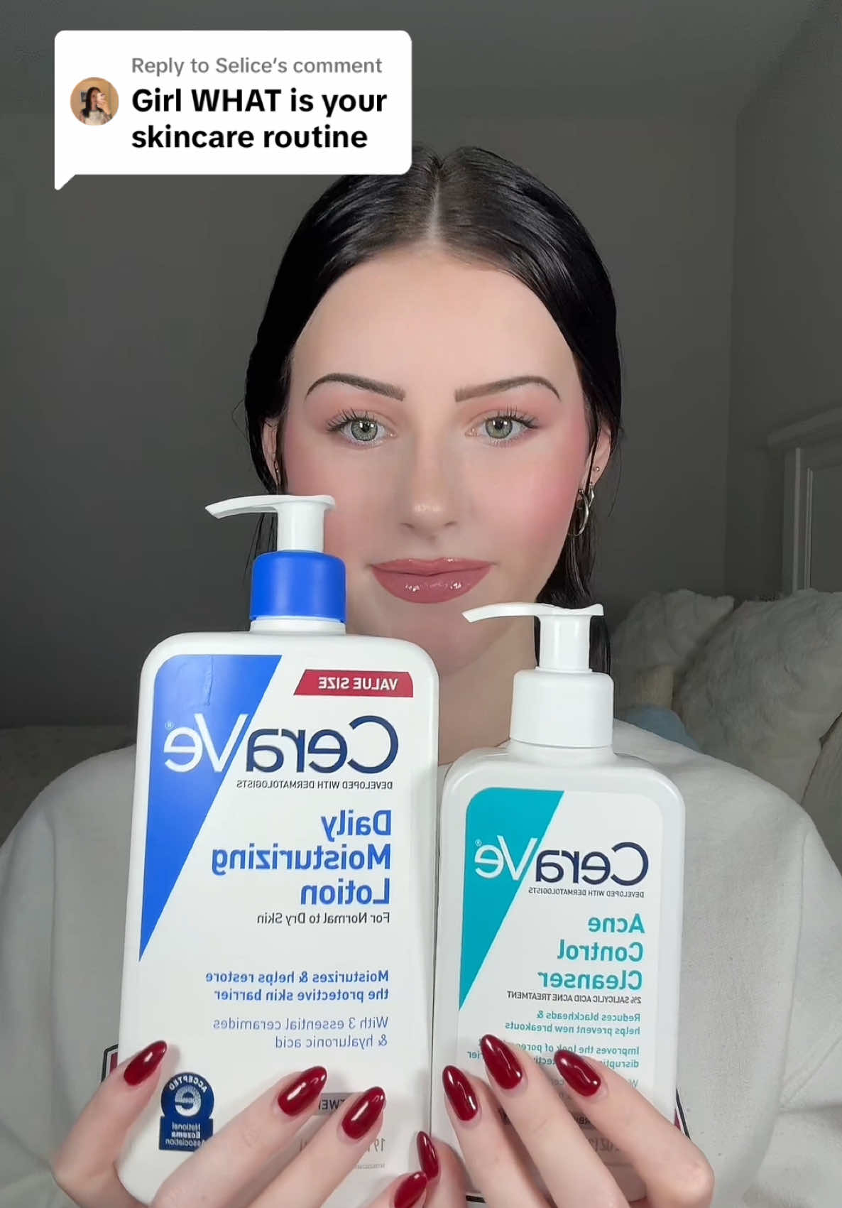 Replying to @Selice let me know what you guys use! simple is better for me :) #fyp #paleskin #sensitiveskin #skincare #skincareroutine @CeraVe @Neutrogena @Aveeno @Glow Recipe 