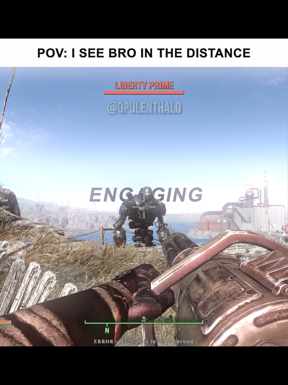 Both quick on the reaction | Liberty Prime is so tuff🗿 #edit #fallout4 #libertyprime #fallout 