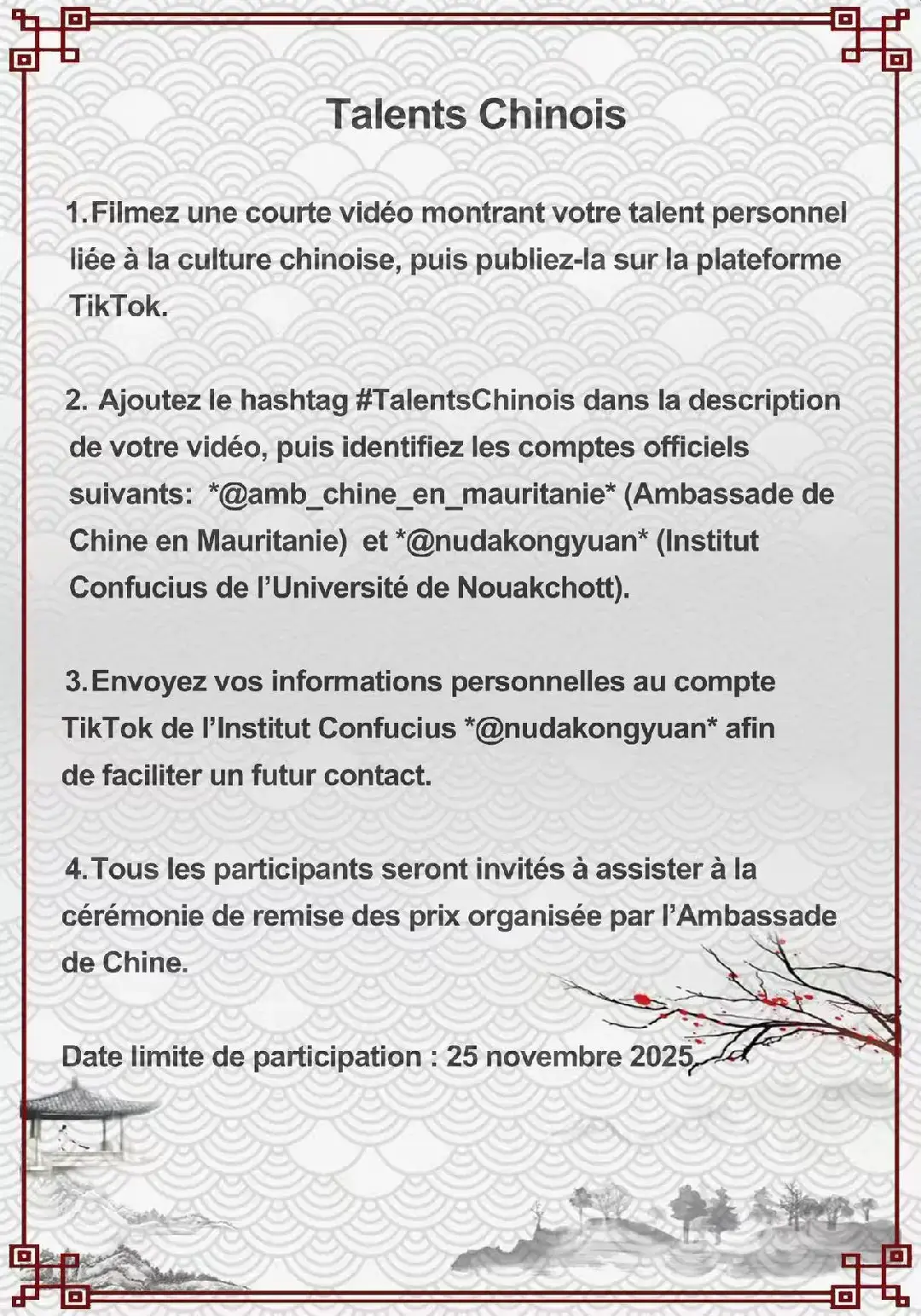 Venez nombreux #talentschinois