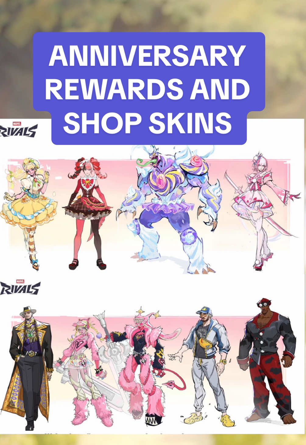 The Venom one is my favorite but I just LOVE all the sweets ones 😭 ——— #marvelrivals #lunasnow #invisiblewoman #psylocke #jefftheshark 