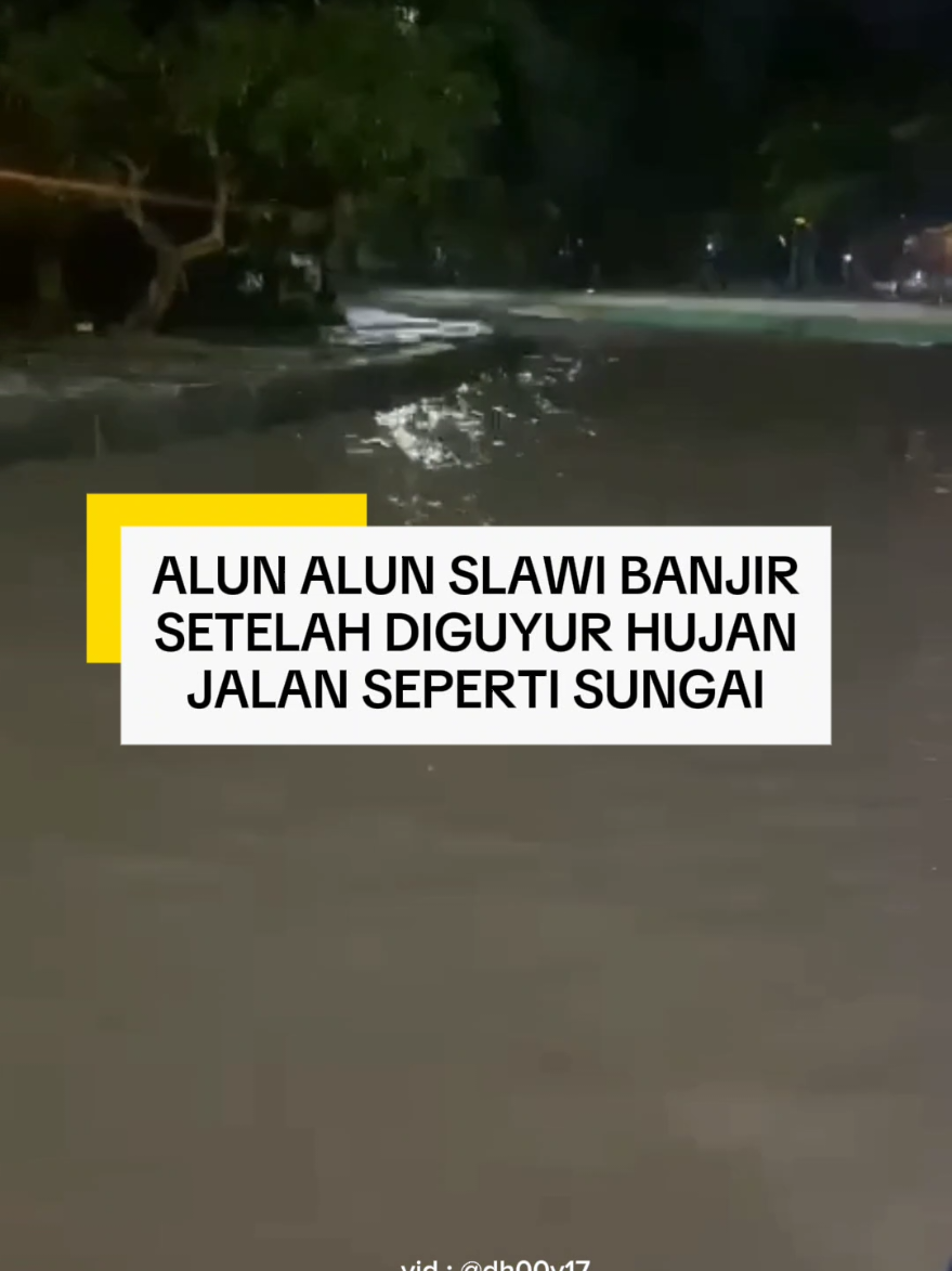 Alun Alun Slawi setelah diguyur hujan sore sampai malam #alunalunhanggawanaslawi #alunalunslawi #slawi #tegal #banjir 