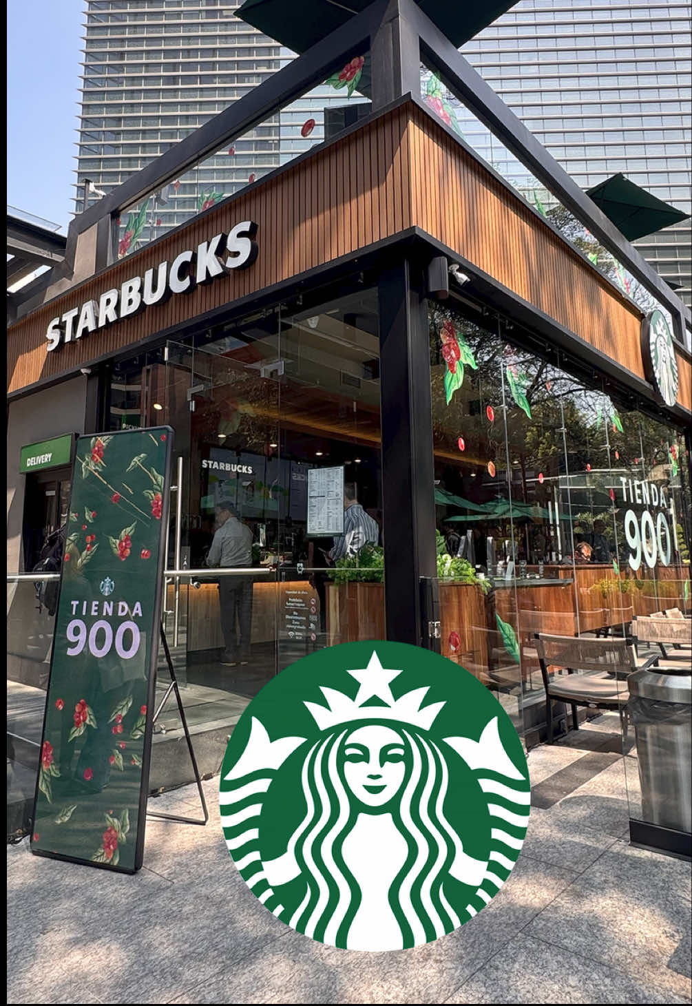 Apertura de la tienda 900 de @Starbucks México en Insurgentes Sur 1079 CDMX y anuncio de que durante 2025, más del 90% de bebidas de la barra de espresso serán preparadas con café mexicano  #Starbucks900  #starbucks #starbucksmexico #tienda900