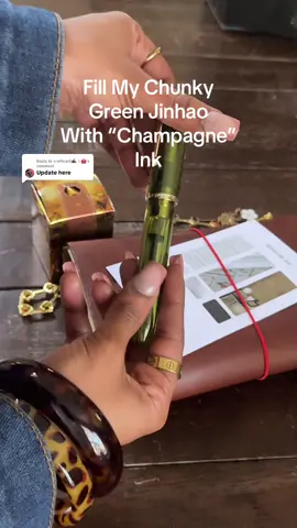 Replying to @crafticarli✍🏾 ☆🧰 idk yall it gives brown but im not gone waste the ink. But love the way the pen writes #fountainpen #pen #stationery #ink #fyp 