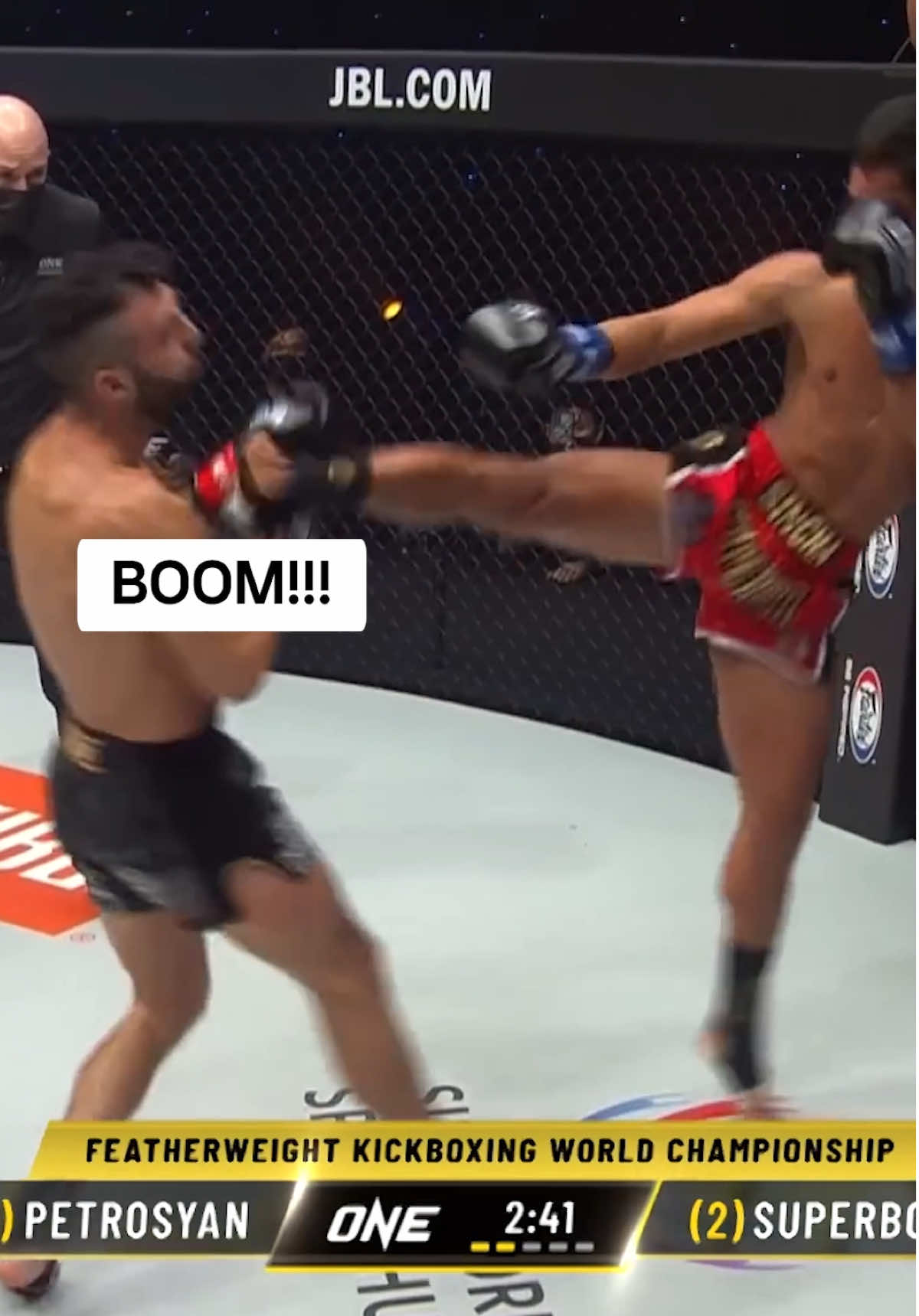 Superbon won the inaugural ONE FW Kickboxing Title with this epic KO!! He looks to unify that belt at #ONE173 this week!!!