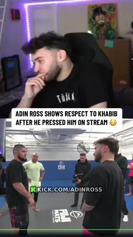 ADIN ROSS SHOWS RESPECT TO KHABIB AFTER HE PRESSED HIM ON STREAM 😳 #adinross #UFC 