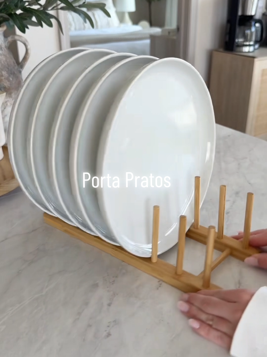 ✨️Estou amando esse porta pratos de bambu 😍 📍ID: CDP-CXD-CNB Pesquisa o ID na shopee que vai direito para o produto #creatorsearchinsights #fyp #unboxingbrasil #shopee #achadinhos 
