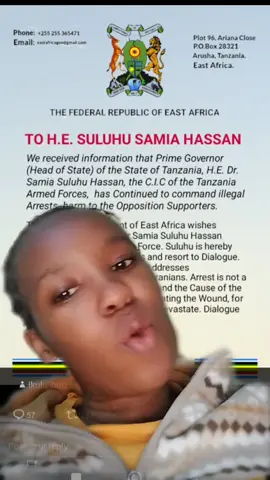 #greenscreen federal republic of east Africa community raises concerns over Samia leadership and enforced detainment of her critics.