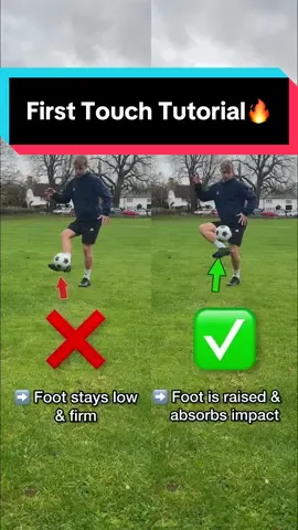 Learn 3 ways to control the ball from the air🔥 #footballtraining #soccertraining #footballtips #soccertips #firsttouch 