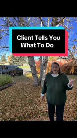 She only scheduled a cleanup job with me, so I didn’t bring my mowers. I told her I could come back next week but that didn’t work for her schedule. #client #reaction #entrepreneur #mad