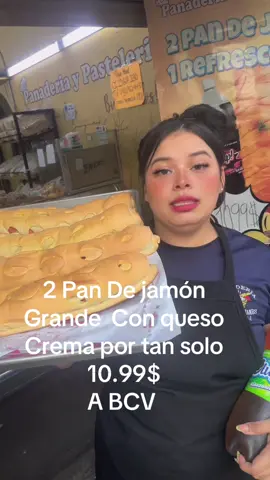 Dos pan de jamón Grande un refresco de dos litro por tan solo 10.99$ a BCV  Número 0412-962-44-92