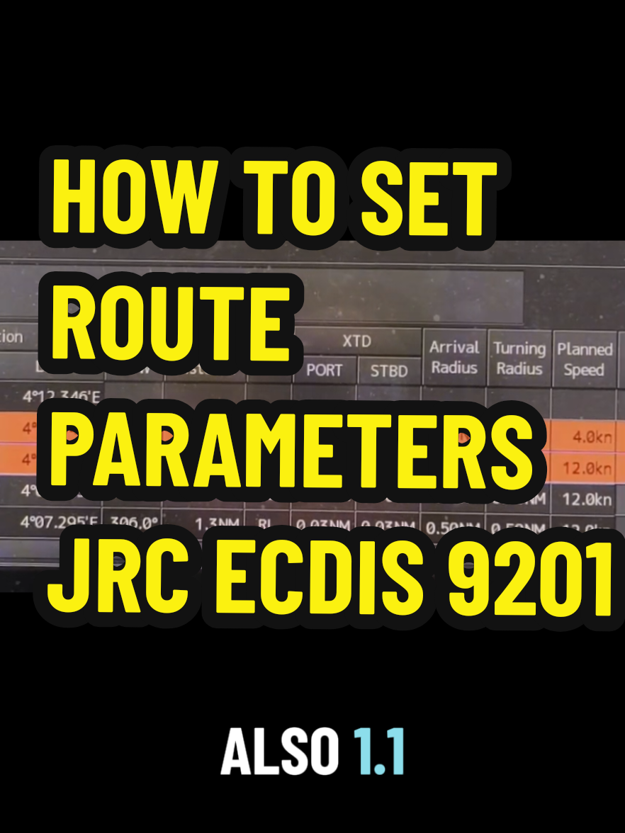 ECDIS JRC 9201 HOW TO SET ROUTE PARAMETERS FOR YOUR PLANNING. PLEASE LIKE SHARE AND FOLLOW FOR MORE. #SEAMAN #seamanviralvideo #seamantrainings #aspiringdeckofficer #FYP 