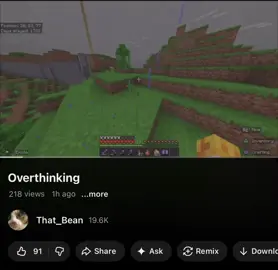 Overthinking is my life #foryou #Minecraft #venting #sadness #overthinking 