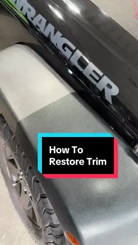 Easiest way to revive your trim! 🤩#chemicalguys #detailing #jeep #trim #restore 