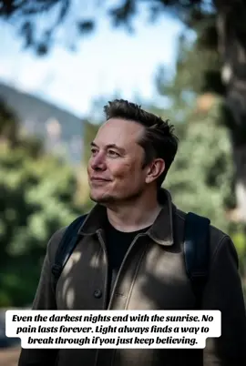 Even the darkest nights end with the sunrise. No pain lasts forever. Light always finds a way to break through if you just keep believing. #elonmusk #fyb #Viral #spacex #tesla