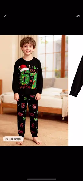 For all the kids that are obsessed with this whole “67” thing, check out my showcase for the “67” Christmas pjs , they come in 3 different colours #67 #67kid #christmas #christmasshopping #trend 