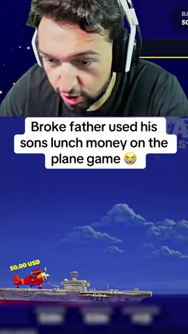 Broke father used his sons lunch money on the plane game 😭 #streamer #kickstreaming #planegame #aviamaster 
