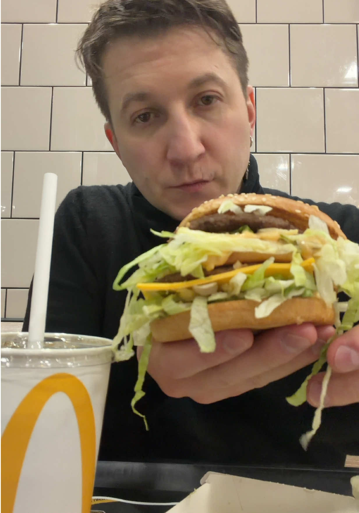 Eating BigMac in McDonald’s 