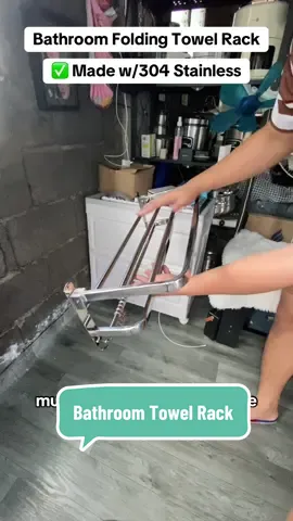 Ang ganda talaga nitong ating double layer na towel rack. #towelrack #bathroomrack #bathroomtowelrack #bathroom #fyp 