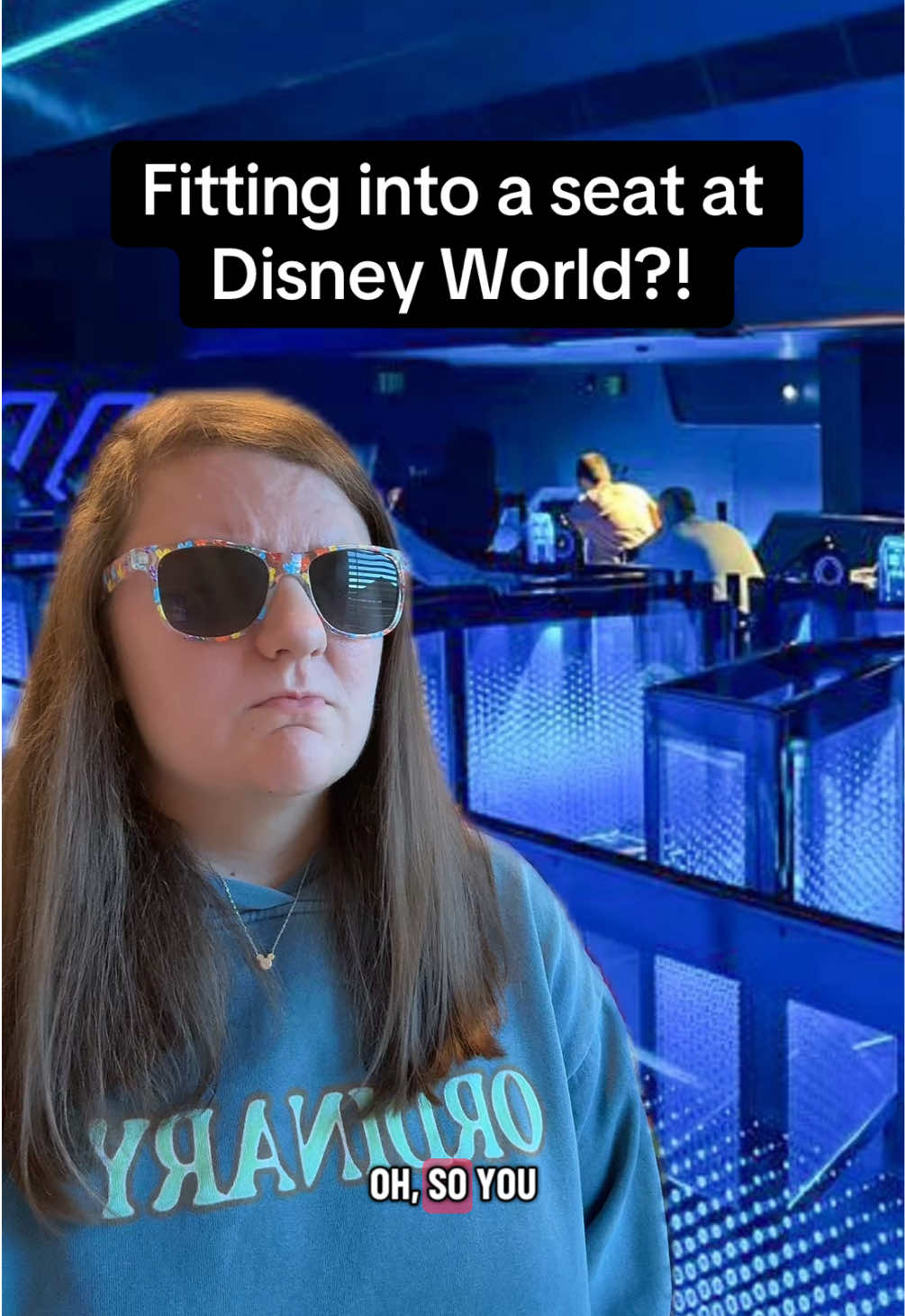 Fitting into a seat at Disney World?! #stacyatdisneyworld #disneyworld #disneyskit #disneyparks #karensofdisney 