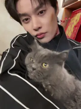 with kucing kesayangannya🤍 #zhaokechun赵柯淳  #aktorchina  #xybca  #gegechina🇨🇳 