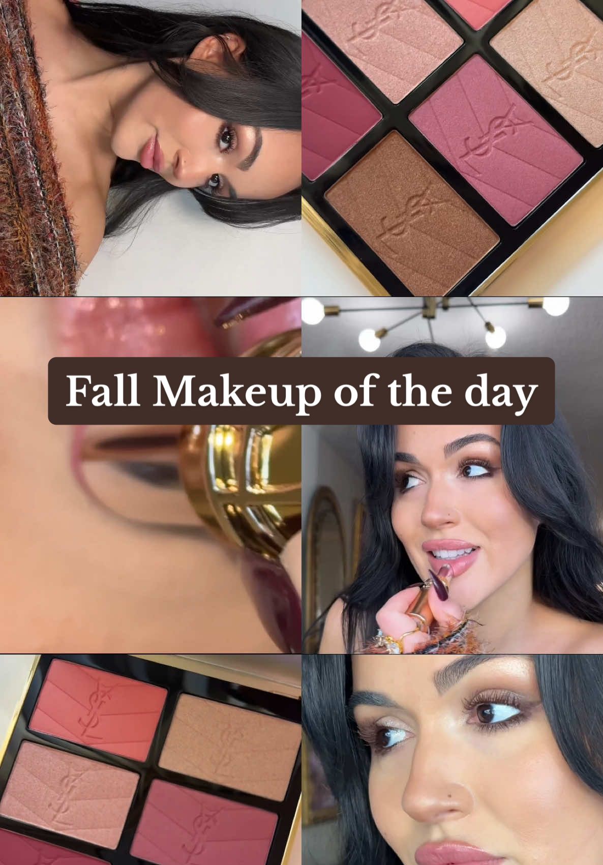 Fall makeup look of the day 🤎🍂 #makeupoftheday #fallmakeup #holidaymakeup #warmglam #brownmascara @YSL Beauty 