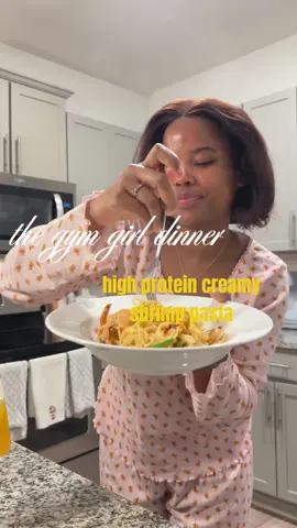 creamy shrimp pasta for the cozy girlies 🍝 simple, protein-packed, and too good not to share  Ingredients shrimp (however much you want) spaghetti half an onion, diced green bell pepper, chopped 1/3 cup Fairlife milk (or any milk) 2 Laughing Cow cheese wedges 1 lemon juice  seasonings: garlic powder, black pepper, paprika, adobo, lemon pepper, parsley, seafood seasoning, and Greek seasoning. (cook + season to your liking and feel free to tweak or make it your own) save this for your next “i want comfort but still healthy” dinner 📌 #creammypasta #shrimppasta #cozycecipes #proteinpacked #haitianfoodcontent 