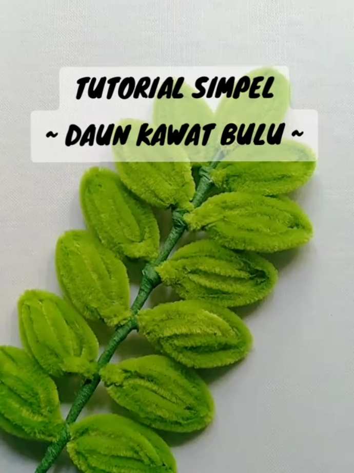 Nihh tutorial simpel daun kawat bulu, pelengkap buket kawat bulu atau bunga vas😍🌿 #pipecleanerflowers #buketkawatbulu   #diycraft #kerajinantangan #handmadecraft 