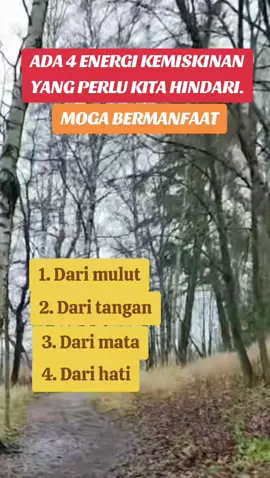 Ada 4 energi kemiskinan yang perlu kita hindari. Moga bermanfaat. #energi #energikemiskinan #perludihindari #mogabermanfaat 