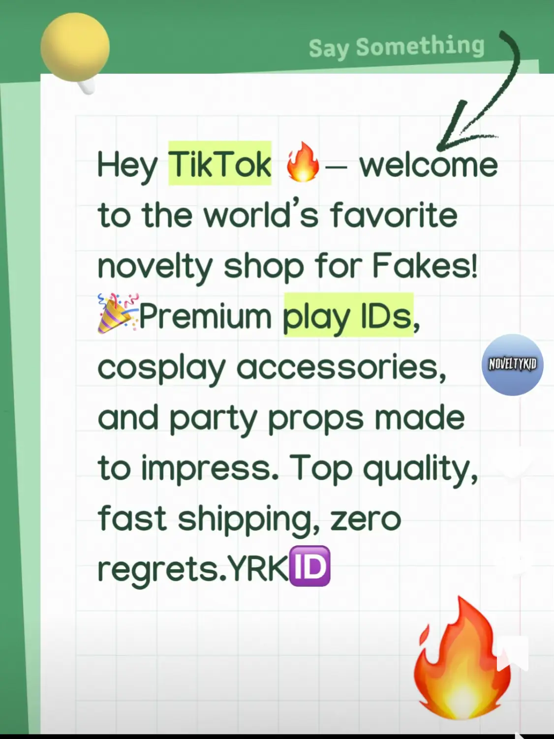 🌍 Welcome to the world’s leading novelty and collectible shop only on TikTok!🎉 We specialize in premium-quality props, creative designs, and custom collectibles made for entertainment, cosplay, and display. 💯 Trusted by fans worldwide for our craftsmanship, reliability, and attention to detail. ⚠️ All items are strictly for novelty and entertainment purposes only not valid identification. #NoveltyShop #CosplayProps #Collectibles #PremiumQuality #TrustedSeller  