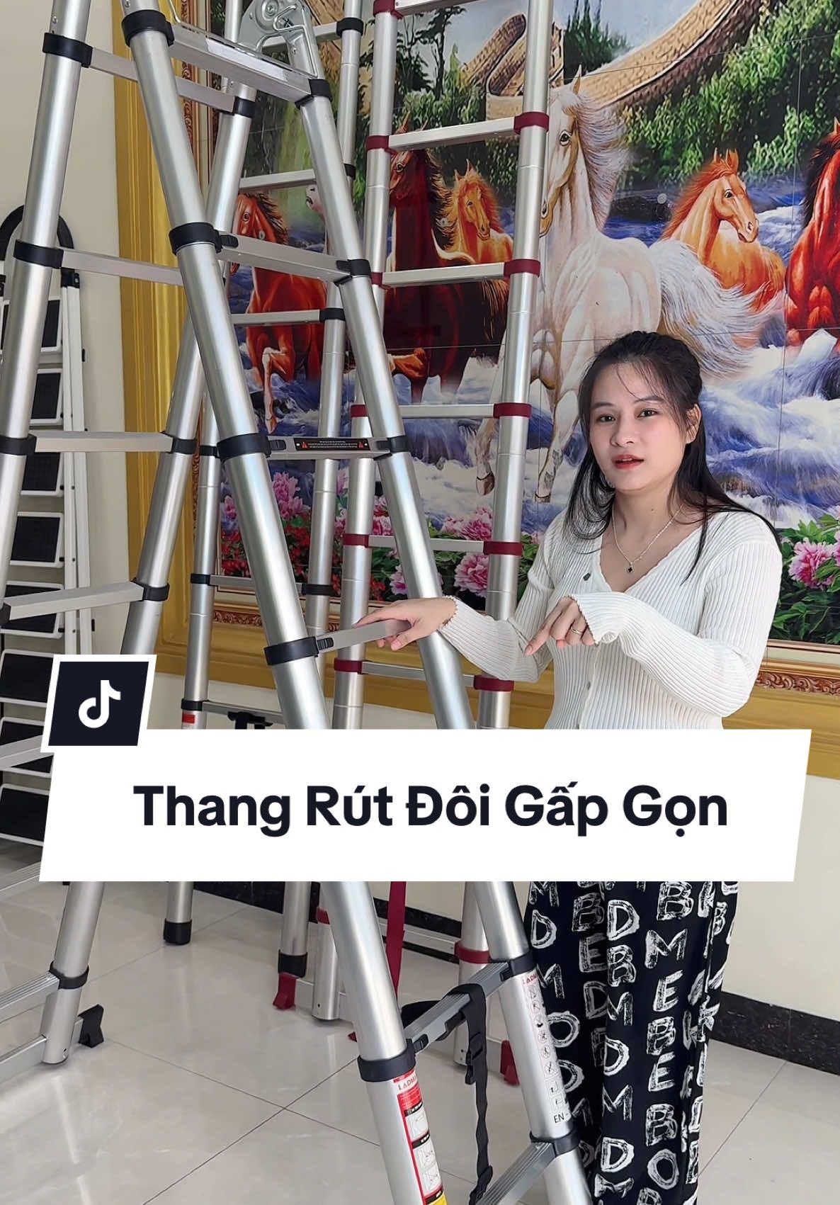 Trả lời @Nhà Của Linh Thang rút đôi gấp gọn cao cấp sử dụng đa năng tiện ích dễ dàng hơn trong công việc trên cao #thangrutdoi #thangrutgon #thangrut #thanggapgon #huyennhihihi 