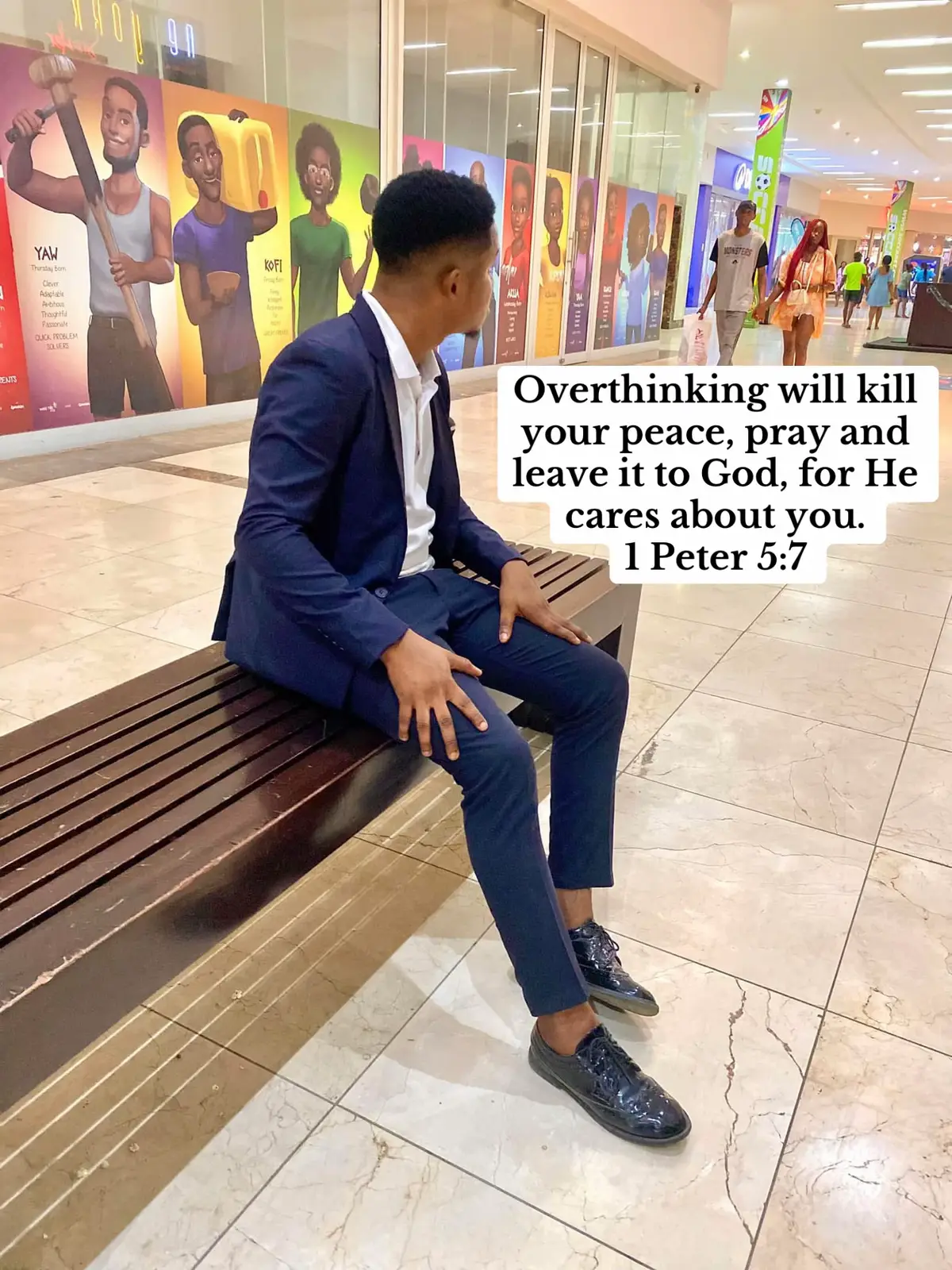 Overthinking will kill your peace, pray and leave it to God, for He cares  about you.