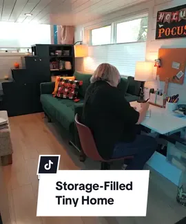 Her beautifully cozy Tiny House really wows! ✨ Natalie’s 34 ft THOW by @teacuptinyhomes 😍  #tinyhousetour #tinyhomeonwheels #tinyhouseinspiration #tinyhouseliving #smallspaceideas  