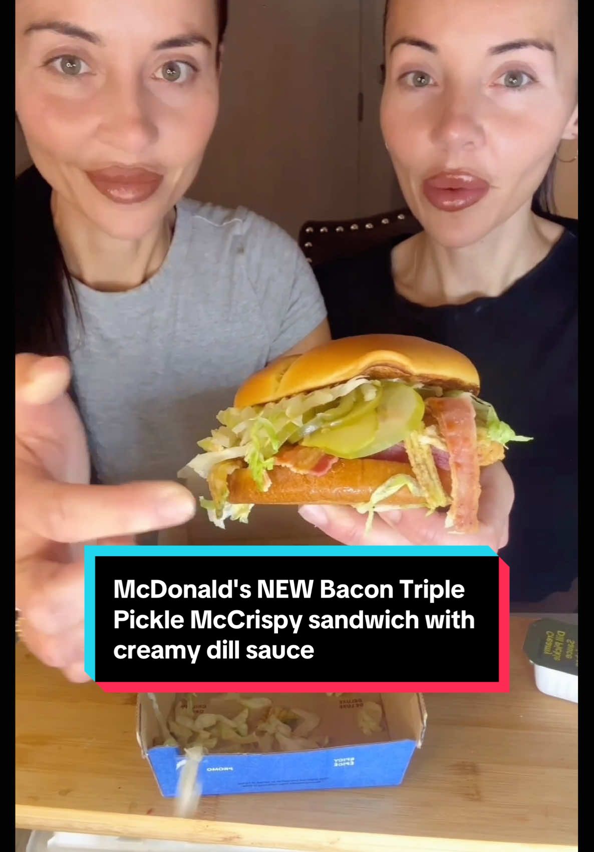 McDonald's NEW Bacon Triple Pickle McCrispy with a side of creamy dill pickle dip cup sauce🍔 🥓 🥒  #mcdonalds #pickle #fastfood #fries #mcd @mcdonald’s canada🇨🇦 