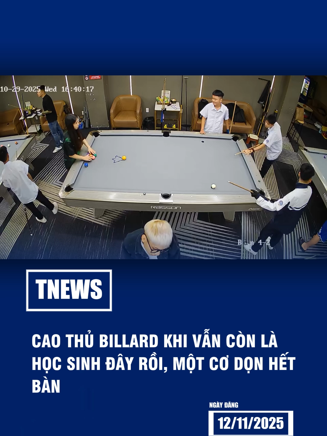 Cao thủ billard khi vẫn còn là học sinh đây rồi