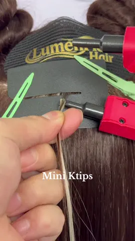 How to make mini ktips hair extensions？Come and learn！  ❤️‍🔥😍 . . . #ktipextensions #ktips #keratinbonds  #hairextensionsalon #hairextensionspecialist 