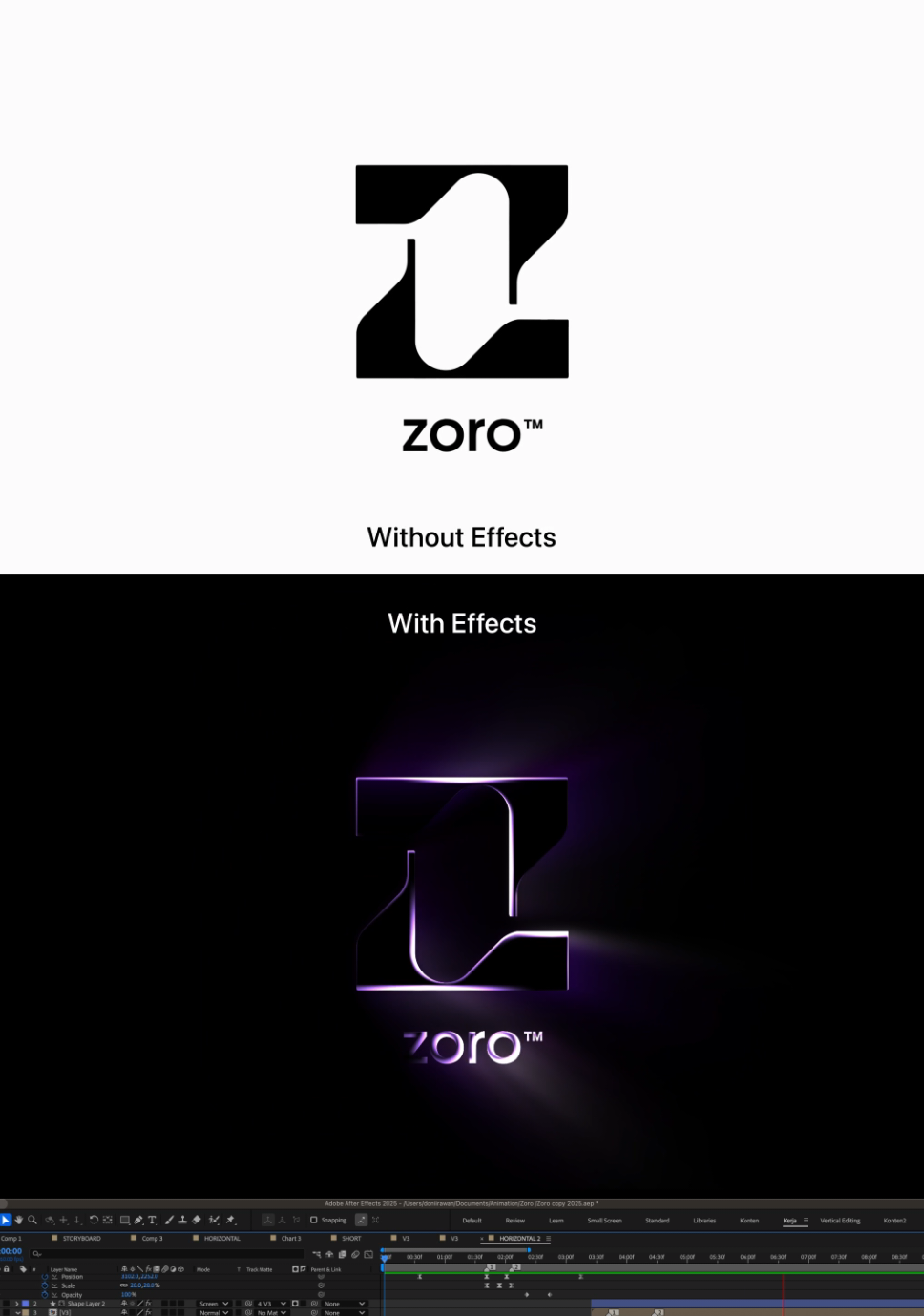 Logo Animation - You can get project files with similar effects from the link in my bio. A logo motion course is coming soon - stay tuned for updates! #motiongraphicsdesign #motiondesign #motiongraphicscollective #logomotion #animatedlogo 