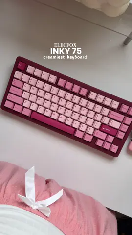ASMR with my new keyboard! - Elecfox Inky 75 in Very Raspberry 🍓 #elecfoxinky75keyboard #inky75 #mechanicalkeyboard #keyboard #creamykeyboards 