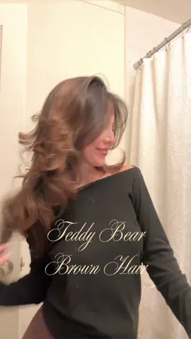 my dog was the color inspo! 🧸 #haircolor #blowout 