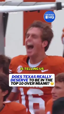“If you’re Miami, you should feel some type of way (about Texas being in the top 10).” #cfb #footballtiktok #texasfootball #archmanning 