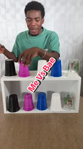 Matching the bottle game challenge me vs Bae #BottleMatch #fourboxchallenge 