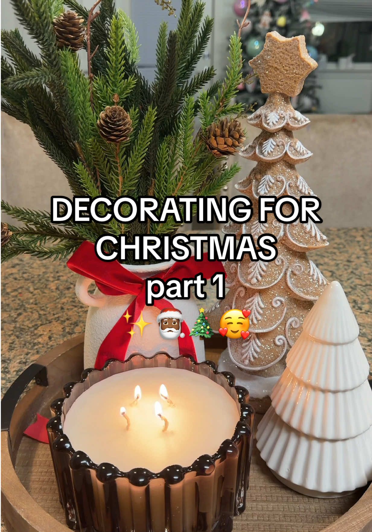 we have a few more things to get for the kitchen and living room. We also need to replace some of the lights on the tree but everything is coming together 🥰 & no, we don’t wait until after Thanksgiving around here. Plus we could use a little early holiday cheer! ✨🎄🎅🏾 @Hobby Lobby @target #christmasdecor #decoratingforchristmas #hobbylobbychristmas #gingerbreadchristmas #decoratewithme 