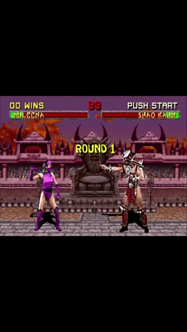 Fighting Shao Kahn in MK2 with Mileena #mortalkombat #mortalkombat2 #90sthrowback #retrogames #90skid 