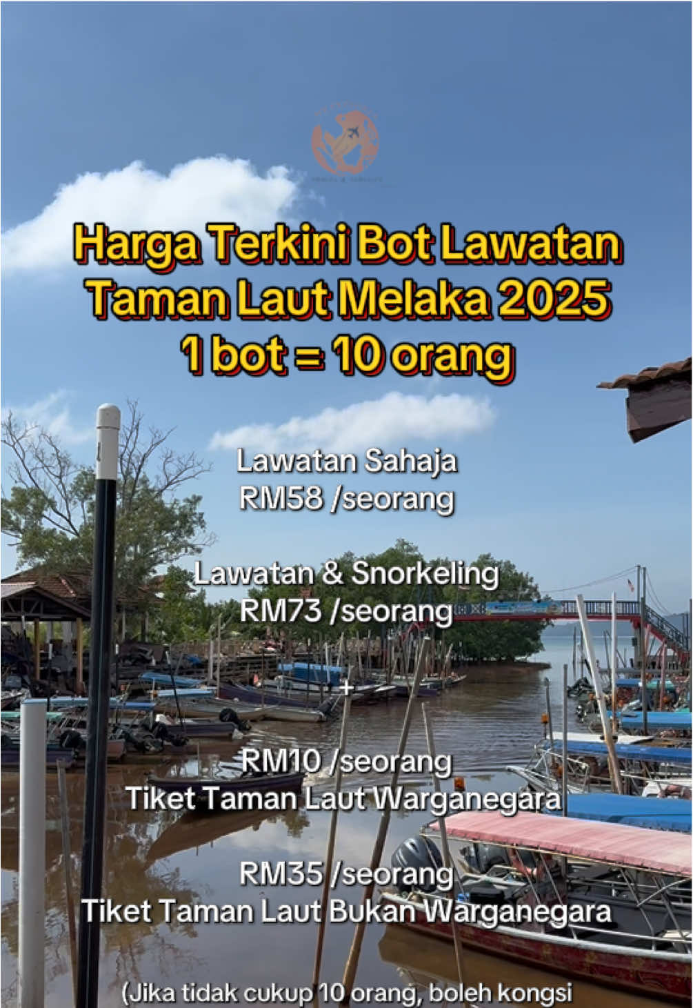 Replying to @siKIDAL Harga terkini bot lawatan pulau Taman Laut Melaka dan snorkeling dari Jeti Umbai, berbaloi dan sesuai untuk ajak keluarga atau kawan-kawan!🤩  Latest price for Melaka Marine Park island hopping boat and snorkelling from Umbai Jetty, worth it and suitable to bring family or friends!🤩 #travel #malaysiatrulyasia #visitmelaka2025 #pulaubesarmelaka #pulauundan [ Island Hopping Melaka / Campsite Melaka ]