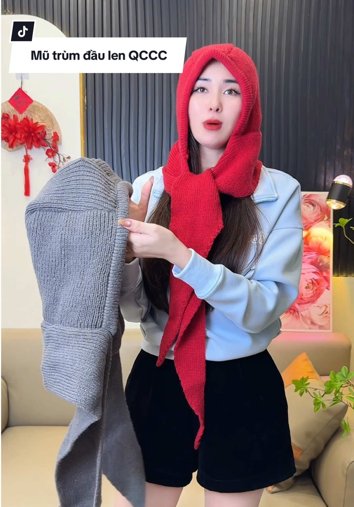 Mù trùm đầu len QCCC siêu ấm, thay khăn cổ lun nha #thudongxudaily #mutrumdau #khanlen #khantrumdau #qccc 