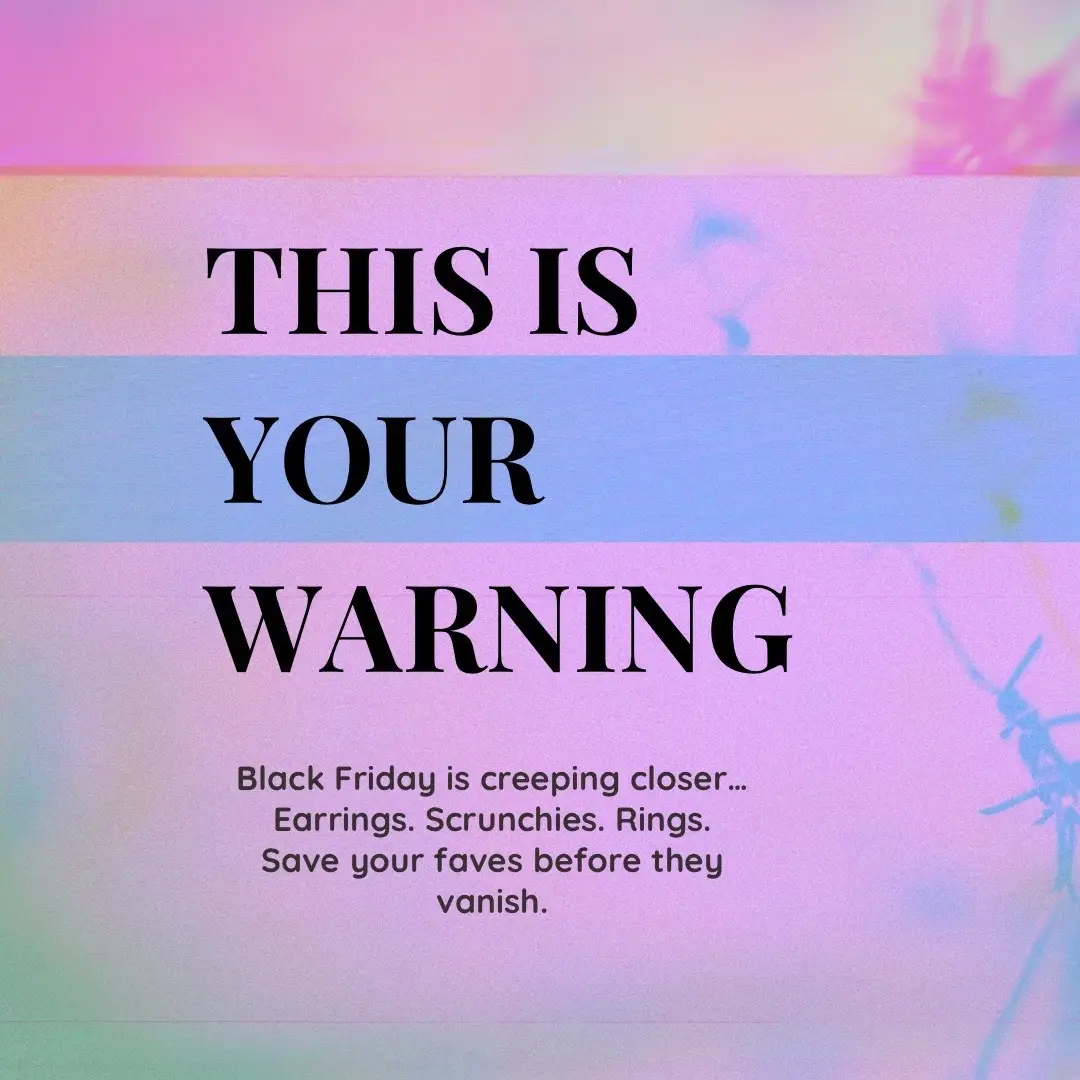 Earrings, scrunchies, rings are all ON SALE! These deals are juicy and who knows how long they’ll last👀. People are running around to find the best gifts and deals, so why not shop small? The best deals can often be found online, so don’t wait until the last minute❌ #shoppinghaul #shopsmall #blackfriday #handmadejewelry #DoMoreInAYear 