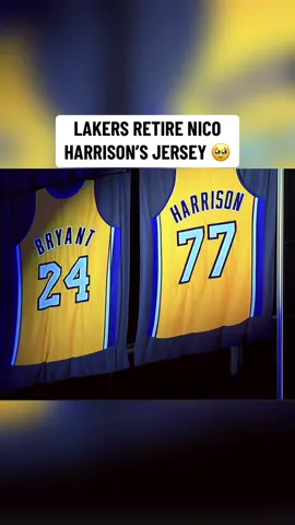 Los Angeles Lakers retire Nico Harrison’s jersey 🥹 #lakers #mavs #nicoharrison #dallasmavericks #losangeleslakers  